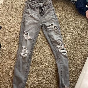 american eagle grey skinny jeans